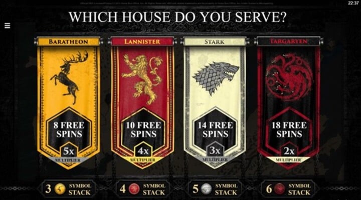 Giros Gratis de la Slots Game of Thrones